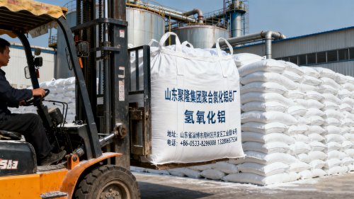 氢氧化铝阻燃剂装车现场