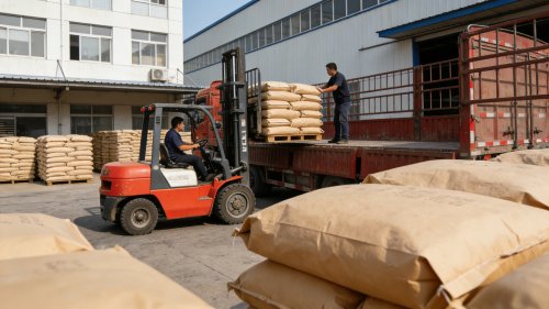 高纯度活性氢氧化铝包装整齐码放