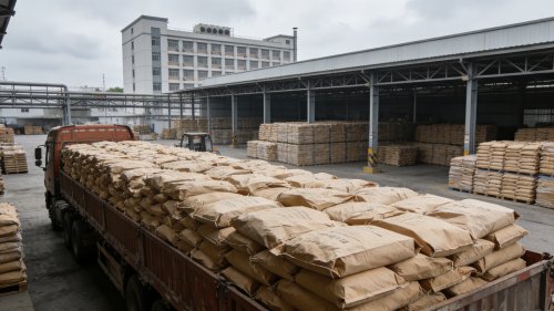 工厂装车作业中改性级氢氧化铝产品细节