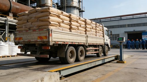 国内氢氧化铝生产厂家工厂装车现场