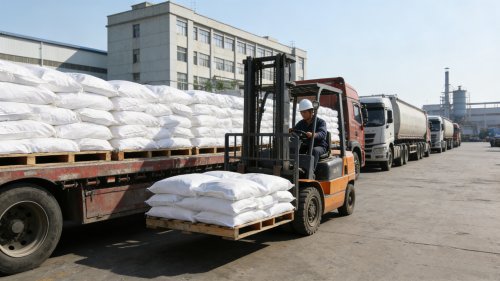 高白超细氢氧化铝装车作业