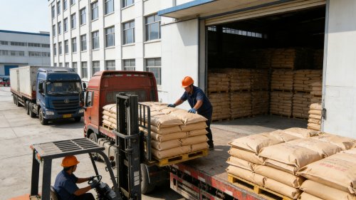 改性氢氧化铝复合材料原料装车准备发货