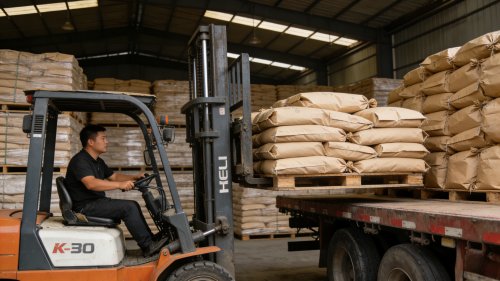 安徽工厂通用型氢氧化铝产品装车现场