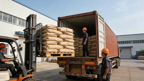 氢氧化铝阻燃剂装车现场