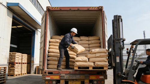 工业氢氧化铝产品装车现场