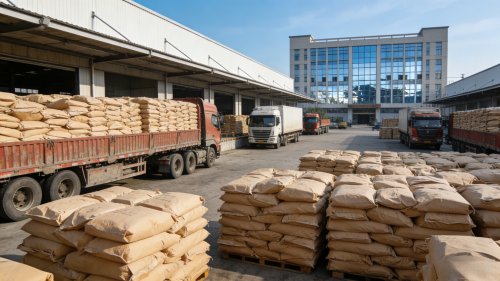 氢氧化铝产品装车完成准备发运