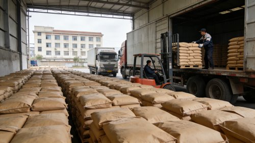 工厂氢氧化铝装车现场