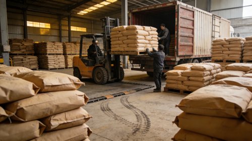 厂区氢氧化铝运输准备