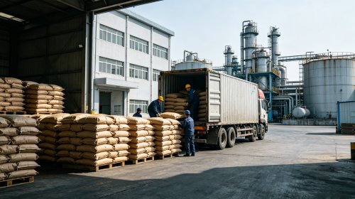 整车氢氧化铝细粉装车完毕发往各地，阻燃电缆工程塑料高端人造石精密陶瓷等对表面光洁度有严格要求的场景刚需